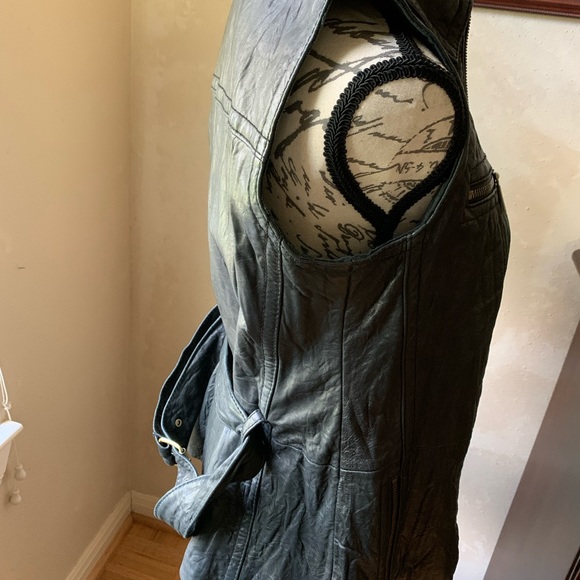 Michael Kors Black Genuine textured soft belted vest multiple zipper clo… - Picture 10 of 16